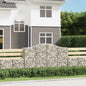 JUNG Vida Gabionen mit Hochbogen 20Stk. 200x50x120/140cm Verzinktes Eisen