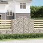 JUNG Vida Gabionen mit Hochbogen 25Stk. 200x50x160/180cm Verzinktes Eisen