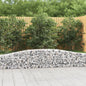 JUNG Vida Gabionen mit Hochbogen 2 Stk. 400x30x40/60 cm Verzinktes Eisen
