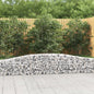 JUNG Vida Gabionen mit Hochbogen 4 Stk. 400x30x40/60 cm Verzinktes Eisen