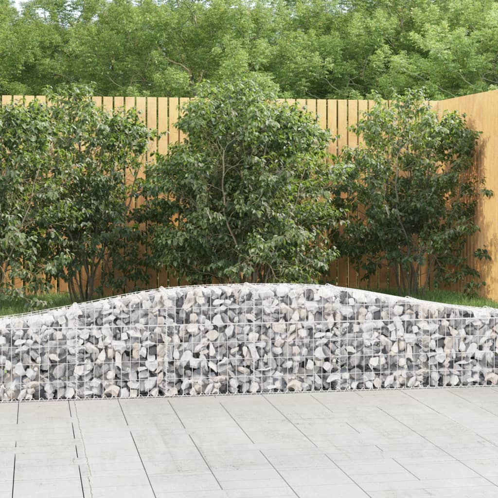 JUNG Vida Gabionen mit Hochbogen 25 Stk. 400x30x40/60 cm Verzinktes Eisen