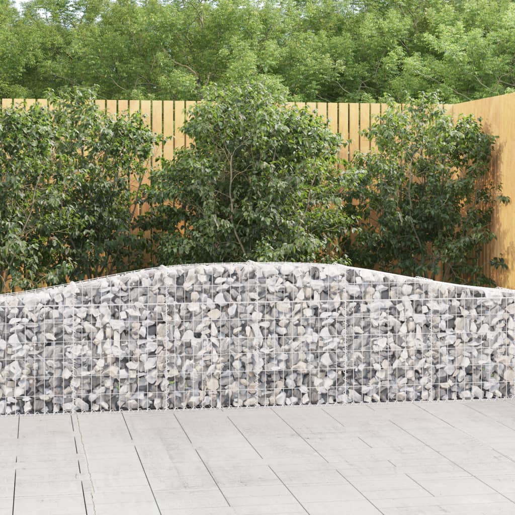JUNG Vida Gabionen mit Hochbogen 6 Stk. 400x30x60/80 cm Verzinktes Eisen