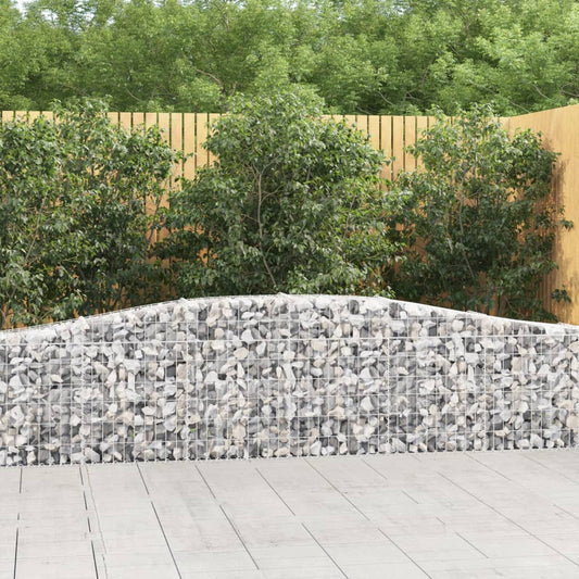JUNG Vida Gabionen mit Hochbogen 15 Stk. 400x30x60/80 cm Verzinktes Eisen