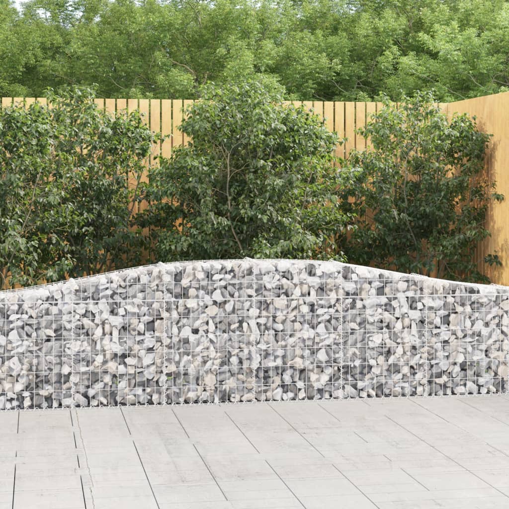 JUNG Vida Gabionen mit Hochbogen 25 Stk. 400x30x60/80 cm Verzinktes Eisen