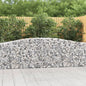 JUNG Vida Gabionen mit Hochbogen 2 Stk. 400x30x80/100cm Verzinktes Eisen