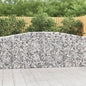 JUNG Vida Gabionen mit Hochbogen 10Stk. 400x30x100/120cm Verzinktes Eisen