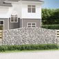 JUNG Vida Gabionen mit Hochbogen 2 Stk. 400x30x140/160cm Verzinktes Eisen