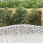 JUNG Vida Gabionen mit Hochbogen 3 Stk. 400x50x40/60cm Verzinktes Eisen