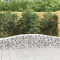 JUNG Vida Gabionen mit Hochbogen 4 Stk. 400x50x40/60cm Verzinktes Eisen