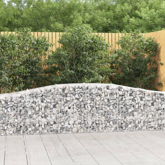 JUNG Vida Gabionen mit Hochbogen 4 Stk. 400x50x60/80cm Verzinktes Eisen