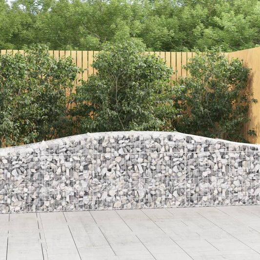 JUNG Vida Gabionen mit Hochbogen 8 Stk. 400x50x60/80cm Verzinktes Eisen