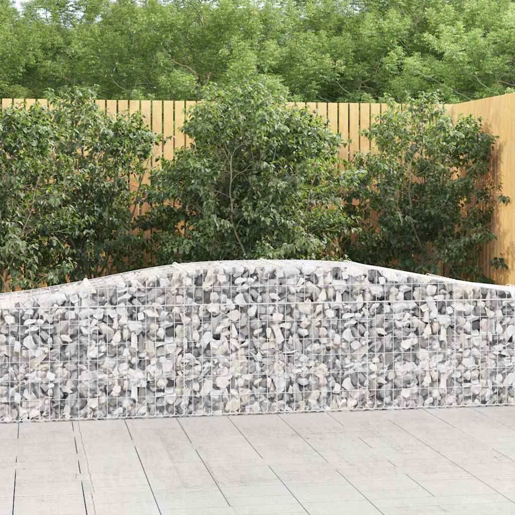 JUNG Vida Gabionen mit Hochbogen 20 Stk. 400x50x60/80cm Verzinktes Eisen