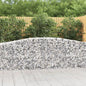 JUNG Vida Gabionen mit Hochbogen 9 Stk. 400x50x80/100cm Verzinktes Eisen
