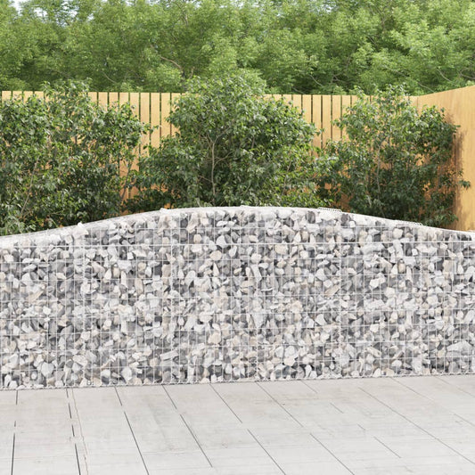 JUNG Vida Gabionen mit Hochbogen 10 Stk. 400x50x80/100cm Verzinktes Eisen