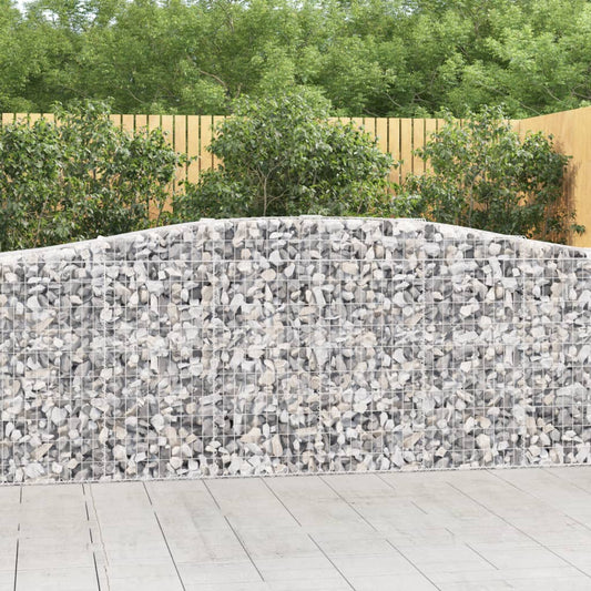 JUNG Vida Gabionen mit Hochbogen 15 Stk 400x50x100/120cm Verzinktes Eisen