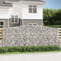 JUNG Vida Gabionen mit Hochbogen 10 Stk 400x50x160/180cm Verzinktes Eisen