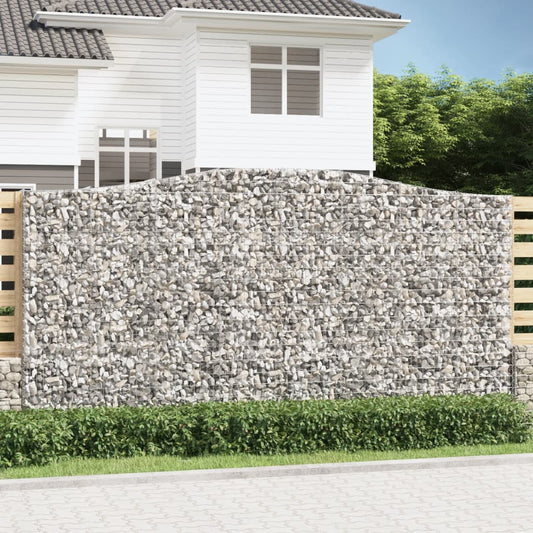 JUNG Vida Gabionen mit Hochbogen 5 Stk. 400x50x200/220cm Verzinktes Eisen