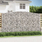 JUNG Vida Gabionen mit Hochbogen 3 Stk. 400x50x220/240cm Verzinktes Eisen