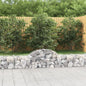JUNG Vida Gabionen mit Hochbogen 3 Stk. 200x30x40/60 cm Verzinktes Eisen