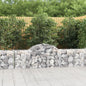 JUNG Vida Gabionen mit Hochbogen 2 Stk. 200x30x60/80 cm Verzinktes Eisen