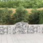 JUNG Vida Gabionen mit Hochbogen 4 Stk. 200x30x60/80 cm Verzinktes Eisen