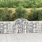 JUNG Vida Gabionen mit Hochbogen 12 Stk. 200x30x80/100cm Verzinktes Eisen