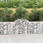 JUNG Vida Gabionen mit Hochbogen 14 Stk. 200x30x80/100cm Verzinktes Eisen