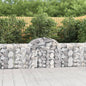 JUNG Vida Gabionen mit Hochbogen 40 Stk. 200x30x80/100cm Verzinktes Eisen