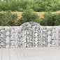 JUNG Vida Gabionen mit Hochbogen 10Stk. 200x30x100/120cm Verzinktes Eisen