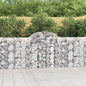 JUNG Vida Gabionen mit Hochbogen 14Stk. 200x30x100/120cm Verzinktes Eisen