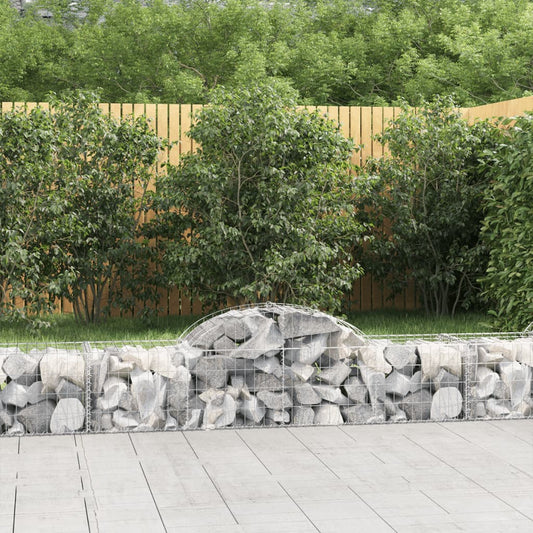 JUNG Vida Gabionen mit Hochbogen 6 Stk. 200x50x40/60 cm Verzinktes Eisen