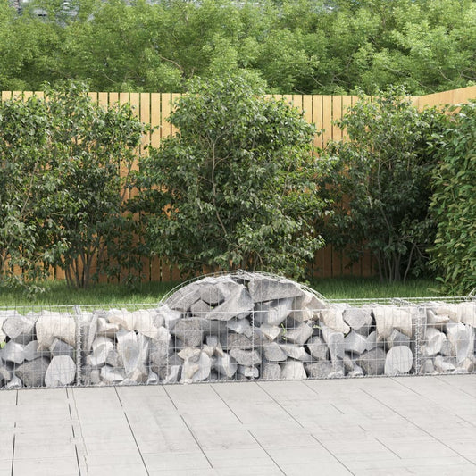 JUNG Vida Gabionen mit Hochbogen 15 Stk. 200x50x40/60 cm Verzinktes Eisen