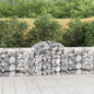 JUNG Vida Gabionen mit Hochbogen 3 Stk. 200x50x80/100 cm Verzinktes Eisen