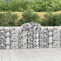 JUNG Vida Gabionen mit Hochbogen 4 Stk. 200x50x100/120cm Verzinktes Eisen