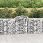 JUNG Vida Gabionen mit Hochbogen 5 Stk. 200x50x100/120cm Verzinktes Eisen
