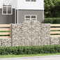 JUNG Vida Gabionen mit Hochbogen 8 Stk. 200x50x140/160cm Verzinktes Eisen