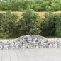 JUNG Vida Gabionen mit Hochbogen 9 Stk. 300x30x40/60 cm Verzinktes Eisen