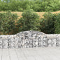 JUNG Vida Gabionen mit Hochbogen 12 Stk. 300x30x60/80 cm Verzinktes Eisen
