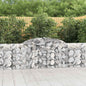 JUNG Vida Gabionen mit Hochbogen 7 Stk. 300x30x80/100 cm Verzinktes Eisen