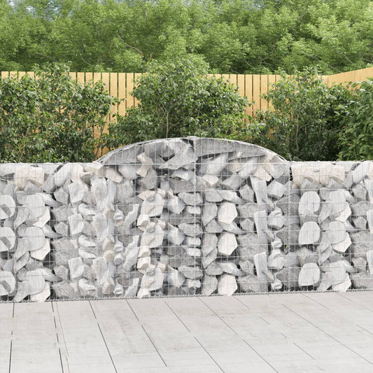 JUNG Vida Gabionen mit Hochbogen 13 Stk 300x30x100/120cm Verzinktes Eisen