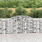 JUNG Vida Gabionen mit Hochbogen 13 Stk 300x30x100/120cm Verzinktes Eisen