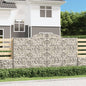 JUNG Vida Gabionen mit Hochbogen 5 Stk. 300x30x160/180cm Verzinktes Eisen