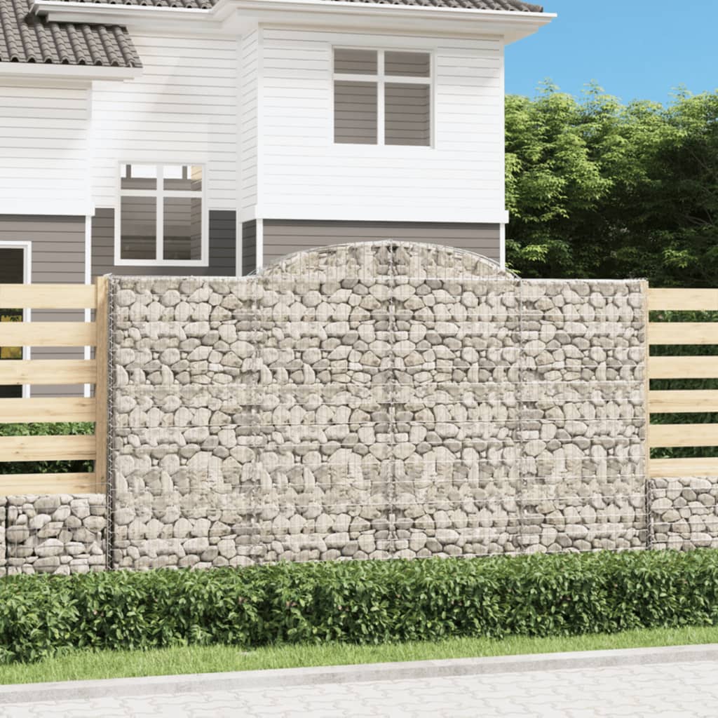 JUNG Vida Gabionen mit Hochbogen 5 Stk. 300x30x180/200cm Verzinktes Eisen