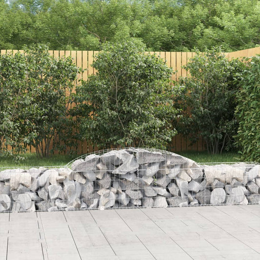 JUNG Vida Gabionen mit Hochbogen 6 Stk. 300x50x40/60 cm Verzinktes Eisen