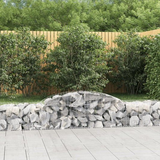 JUNG Vida Gabionen mit Hochbogen 17 Stk. 300x50x40/60 cm Verzinktes Eisen