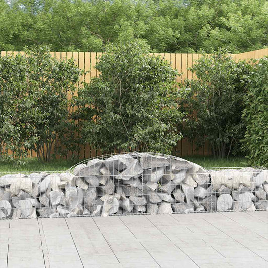 JUNG Vida Gabionen mit Hochbogen 30 Stk. 300x50x40/60 cm Verzinktes Eisen