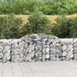 JUNG Vida Gabionen mit Hochbogen 11 Stk. 300x50x80/100cm Verzinktes Eisen