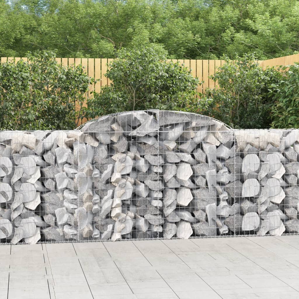 JUNG Vida Gabionen mit Hochbogen 20 Stk 300x50x100/120cm Verzinktes Eisen