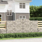 JUNG Vida Gabionen mit Hochbogen 2 Stk. 300x50x140/160cm Verzinktes Eisen
