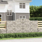 JUNG Vida Gabionen mit Hochbogen 7 Stk. 300x50x140/160cm Verzinktes Eisen